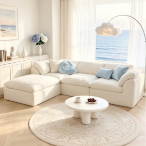 108'Oversized Boneless Modular L-Shape Cloud Sofa