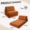 XIHAI Single Black Teddy Fleece Folding Sofa Bed