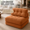 XIHAI Single Black Teddy Fleece Folding Sofa Bed