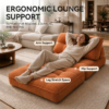 XIHAI Single Black Teddy Fleece Folding Sofa Bed
