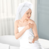 4 Pack White Cotton Bath Towels