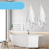 4 Pack White Cotton Bath Towels