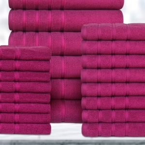 Dan River 24 Piece Zero Twist Egyptian Cotton Towel Set