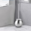 Stainless Steel Toilet Brush with a Round Ball Design