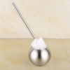 Stainless Steel Toilet Brush with a Round Ball Design