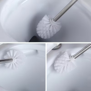 Stainless Steel Toilet Brush with a Round Ball Design