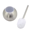 Stainless Steel Toilet Brush with a Round Ball Design