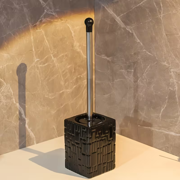Nordic Household Bathroom Square Ceramic Toilet Brush