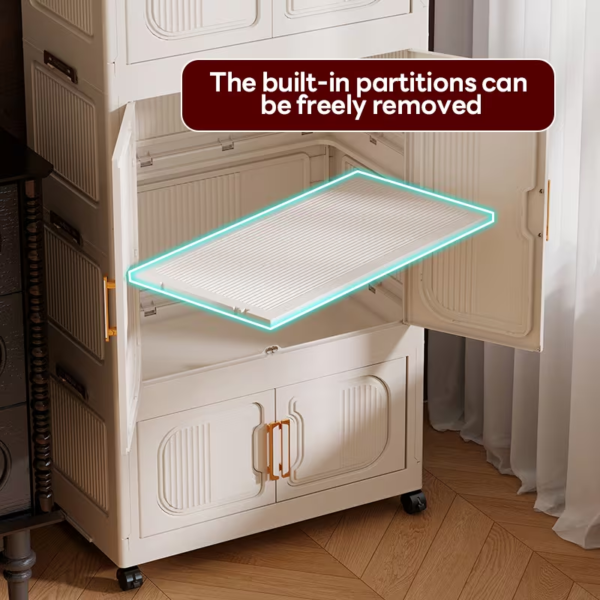 26.77inch X 14.96inch Multi-Layer Optional Bedroom Clothes Storage Cabinet